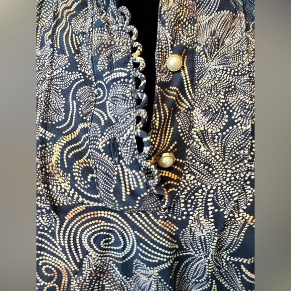 Johnny Was Jade Venus Peasant Blouse 100% Silk Size Small - Picture 3 of 10